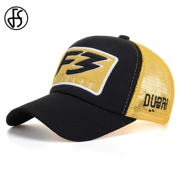 FS 2022 Şık Yaz şoför şapkası Örgü Sarı 3D Mektup Nakış beyzbol şapkası Erkekler Kadınlar İçin Nefes 5 Panel Şapkalar