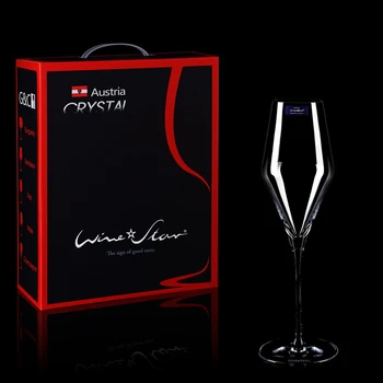 1 adet kurşunsuz Kristal şampanya kadehi Avrupa Yüksek el yapımı kadeh şarap bardağı Tek hediye kutusu ev düğün şarap bardağı