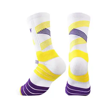 Tüp Çorap Parlak Renk basketbol çorapları Örme Kumaş Ayak Koruyucu Hassas Dikiş Spor Basketbol Uzun Çorap