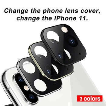 Iphone X için MAX Saniye Değiştirin iPhone11 Pro MAX Lens Sticker Lens kapağı Alüminyum Koruyucu Kapak Kamera Koruyucu 3