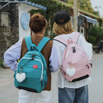 Seyahat Kadın Sırt Çantası Kore Kadın Sırt Çantası Eğlence Öğrenci okul çantası Yumuşak Naylon Kadın Çantası Mochilas