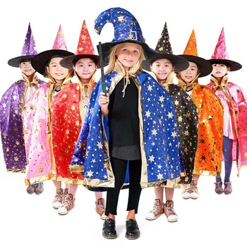 Cadılar bayramı Kostüm Çocuklar için Cosplay Kız Pelerinler Kabak Çanta Trick or Treat cadı şapkası Pelerin Terör Çocuk Korkunç Kostümleri Yenilik