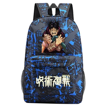 Anime Jujutsu Kaisen keten sırt çantası Teenger Packsack Kumaş Unisex Rahat Schoolbag Mochila Yüksek Kaliteli laptop çantası