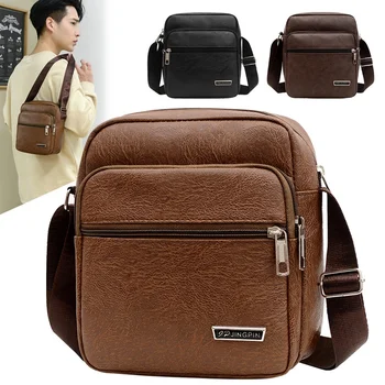 Erkekler çanta PU deri yeni stil omuz iş rahat Messenger çanta